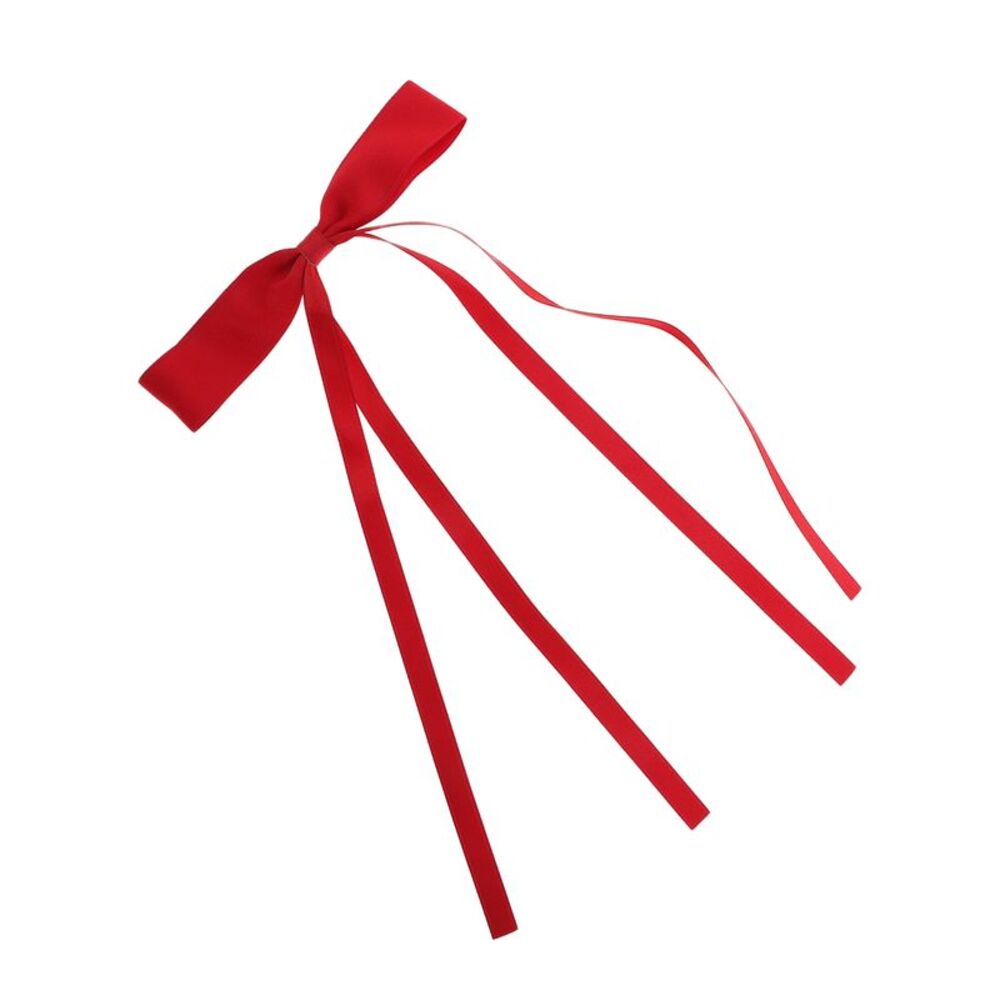 Double Bow Hair Clips Red